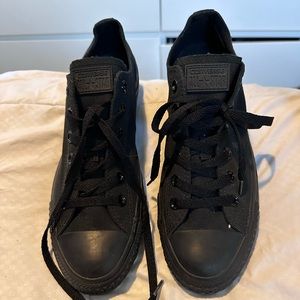 NEVER WORN. Black All Star Low Top Converse.